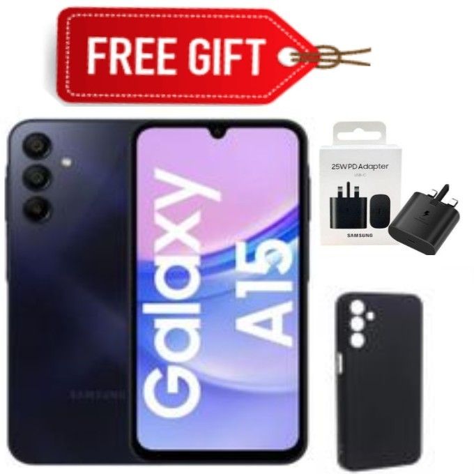 FLASH SALE DEALS!!! Brand New Samsung Galaxy A15 128GB ROM +4GB RAM 50MP Triple Camera 6.5" 90Hz Display  5000mAh 25W Type-C Charge-Smart Phones+FREE ADAPTER +CASE