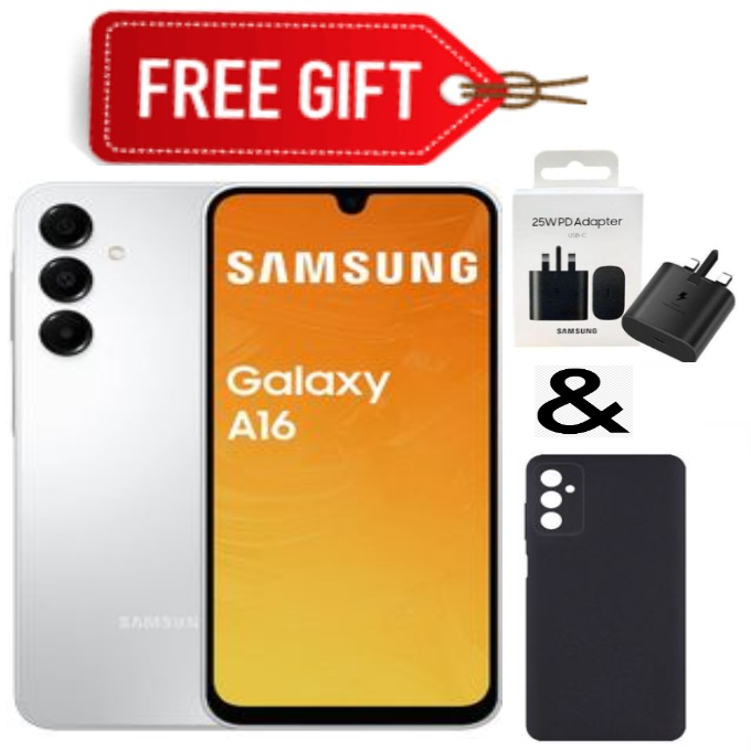 Discounted Offers!! BRAND NEW Samsung Galaxy A16, 8GB+256GB ROM 6.7" HD, Android 14, 4G, Bluetooth, 50MP-Camera, Battery-5000mah,(Dual Sim)-Smartphone