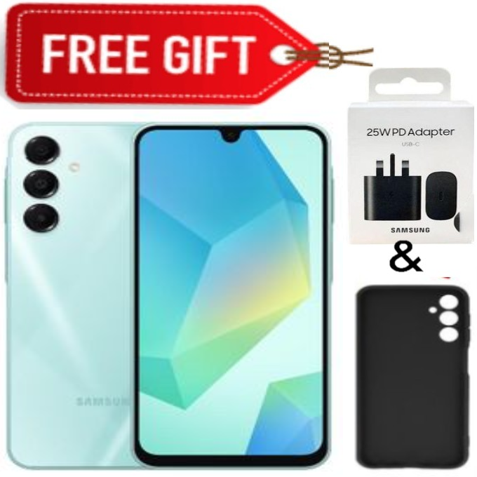 FLASH SALE DEALS!! BRAND NEW Samsung Galaxy A16, 6GB+128GB ROM 6.7" HD, Android 14, 4G, Bluetooth, 50MP-Camera, Battery-5000mah,(Dual Sim)-Smartphone+ADAPTER+CASE