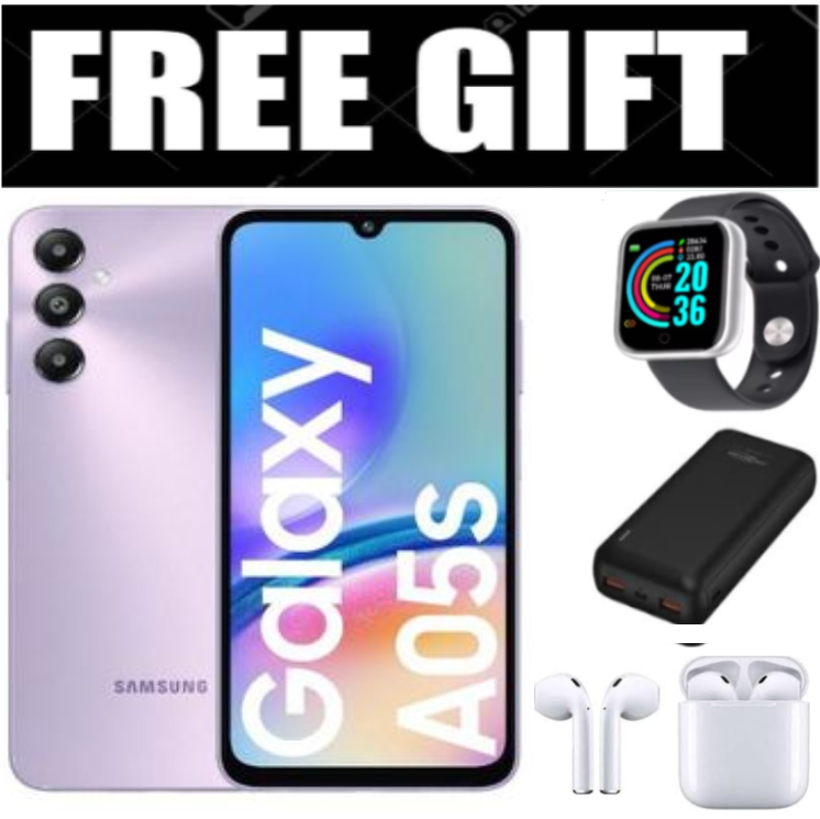 LIMITED TIME DEALS!!! Samsung Galaxy A05S 128GB+4GB 50MP Triple Camera Snapdragon 680 6.7" 90Hz Display Android 13 5000mAh 25W Type-C Charge Smart Phones phone+FREE GIFTS