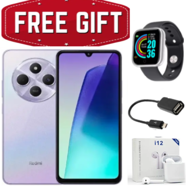 BRAND NEW Xiaomi Redmi 14C 8GB RAM + 256GB Storage 6.88" 120Hz HD+ IPS display 4G Dual Sim 5160mAh Battery 50MP triple main camera Android 14 Smart Phones +SMARTWATCH+EARPODS