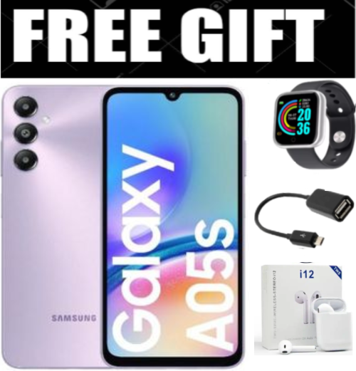 TECH WEEK SALES!!Samsung Galaxy A05S 128GB+4GB 50MP Triple Camera Snapdragon 680 6.7" 90Hz Display Android 13 5000mAh 25W Type-C Charge Smart Phones phone+FREE EARPODS+LED