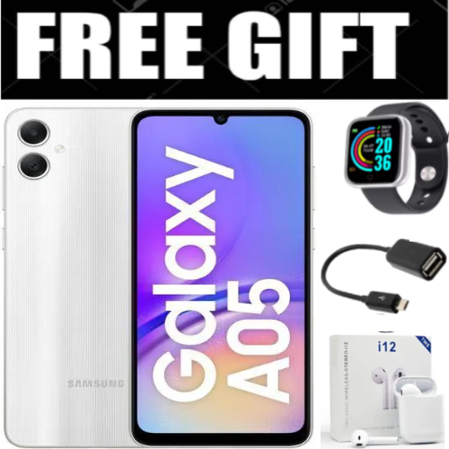 TECH WEEK SALES!!Samsung Galaxy A05S 128GB+4GB 50MP Triple Camera Snapdragon 680 6.7" 90Hz Display Android 13 5000mAh 25W Type-C Charge Smart Phones phone+FREE EARPODS+LED