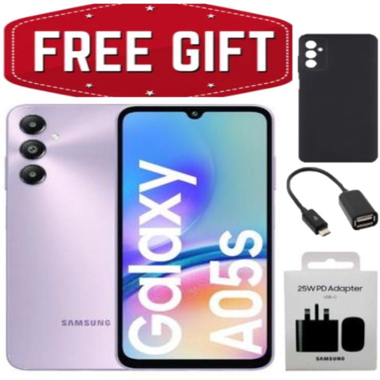 FLASH SALE DEALS!!!Samsung Galaxy A05S 128GB+4GB 50MP Triple Camera Snapdragon 680 6.7" 90Hz Display Android 13 5000mAh 25W Type-C Charge Smart Phones phone+FREE GIFTS
