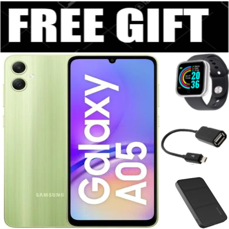 HOLIDAY DEALS!!! Brand New Samsung Galaxy A05 64GB/128GB ROM + 4GB RAM 50MP Camera 6.7" Android 13  5000mAh 25W Type-C Charge Smart Phones phone+FREE SMARTWATCH