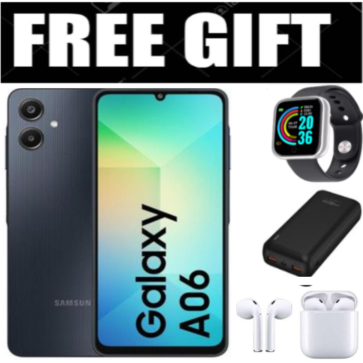 FLASH SALE OFFERS !!!!Samsung Galaxy A06, 6.7'' Display, 4GB RAM + 128GB ROM (Dual Sim) 50MP Camera, 5000mAh - Smartphones+Free Gifts