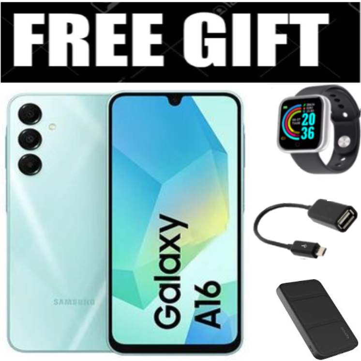 LIMITED TIME DEALS!! !! BRAND NEW Samsung Galaxy A16, 4GB+128GB ROM 6.7" HD, Android 14, 4G, Bluetooth, 50MP-Camera, Battery-5000mah,(Dual Sim)-Smartphone+FREE GIFTS