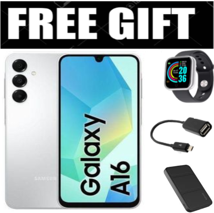 LIMITED TIME DEALS!! !! BRAND NEW Samsung Galaxy A16, 4GB+128GB ROM 6.7" HD, Android 14, 4G, Bluetooth, 50MP-Camera, Battery-5000mah,(Dual Sim)-Smartphone+FREE GIFTS