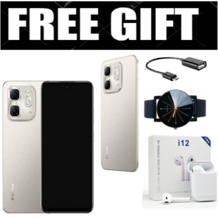 OFFER!! OFFER!! BRANDNEW Infinix Hot 50i 4G, Screen 6.78-inch 120Hz,12 GB(6+6)RAM+128GB ROM' Battery: 5000mAh, [Dual], Ultra Sleek 48 MP+FREE WEBWATCH+OTG CABLE+EARPODS