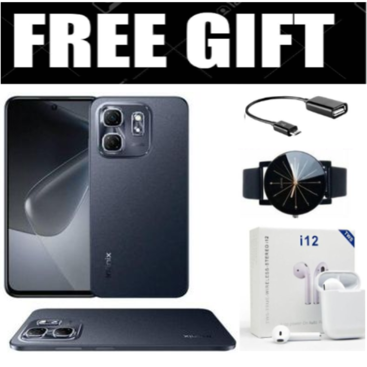 OFFER!! OFFER!! BRANDNEW Infinix Hot 50i 4G, Screen 6.78-inch 120Hz,12 GB(6+6)RAM+128GB ROM' Battery: 5000mAh, [Dual], Ultra Sleek 48 MP+FREE WEBWATCH+OTG CABLE+EARPODS