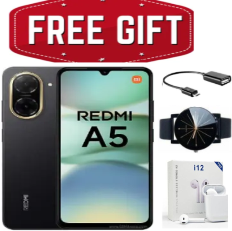 NEW ARRIVAL DEALS!!! Xiaomi Redmi A5 4+128GB 32MP Main camera4P lens 5200mAh battery (typ) Dual SIM 4G Android 15 (Go Edition) Smartphone Mobile Phone+FREE GIFTS