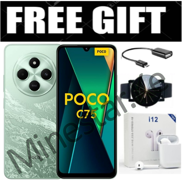 LIMITED OFFER! BRAND NEW Xiaomi Redmi POCO C75, 6.88" display , 128GB+6GB RAM/256GB+8GB RAM Storage  (Dual SIM), 5160mAh battery Smart Phones Mobile Phone +FREE GIFTS