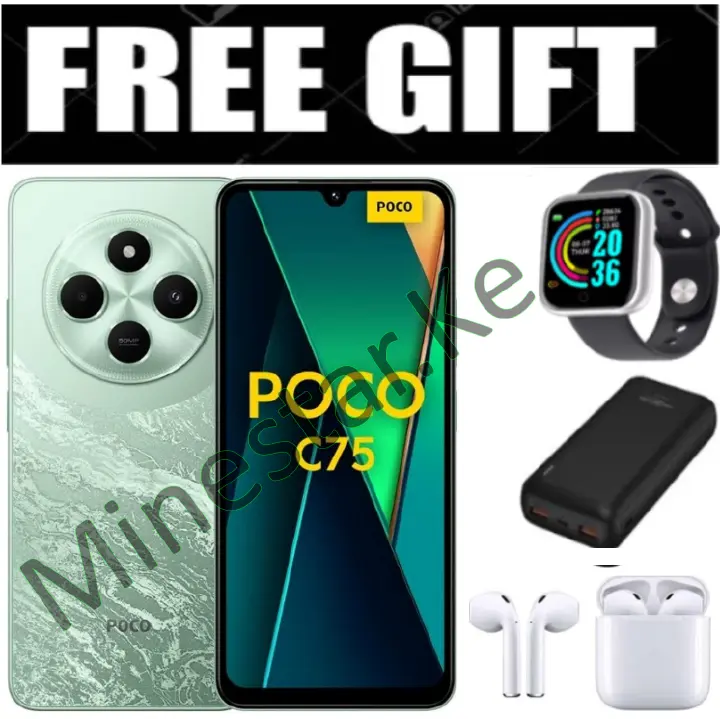 LIMITED OFFER! BRAND NEW Xiaomi Redmi POCO C75, 6.88" display , 128GB+6GB RAM/256GB+8GB RAM Storage  (Dual SIM), 5160mAh battery Smart Phones Mobile Phone +FREE GIFTS
