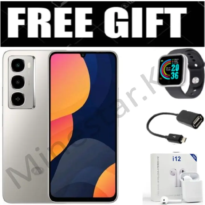 NEW ARRIVALS!! Itel CITY 100 , 7.65" Inch Display, IP64, (6+12)GB RAM + 128 GB ROM, 5200mAh, Side Mounted Fingerprint - Meteor Titanium +Free Smart Watch, OTG, i12