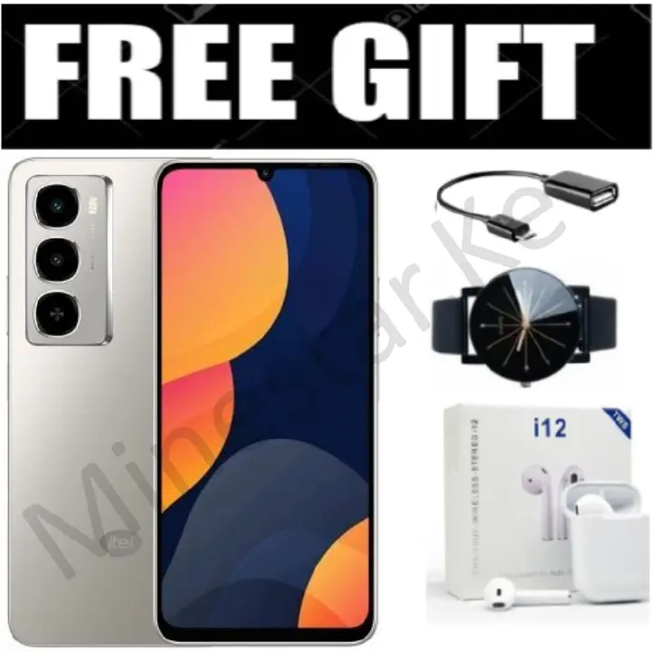 NEW ARRIVALS!! Itel CITY 100 , 7.65" Inch Display, IP64, (6+12)GB RAM + 128 GB ROM, 5200mAh, Side Mounted Fingerprint - Meteor Titanium +Free OTG, Web Watch, i12