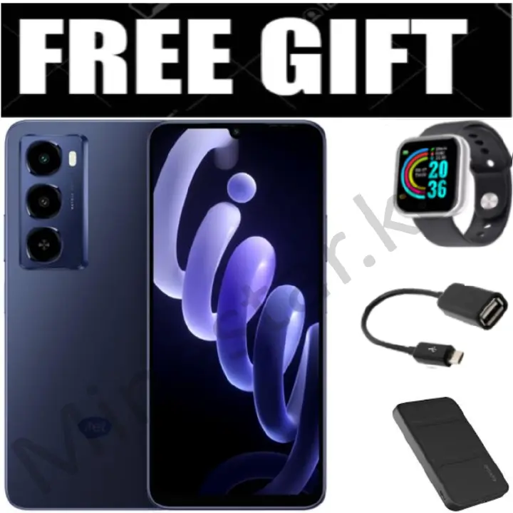 NEW ARRIVALS!! Itel CITY 100 , 7.65" Inch Display, IP64, (6+12)GB RAM + 128 GB ROM, 5200mAh, Side Mounted Fingerprint - Navy Blue +FREE Smart Watch, OTG, Power Bank