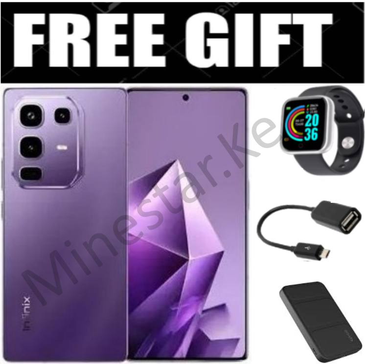 Infinix Note 50 Pro 4G'UP TO 16GB(8+8GB) RAM, 256GB ROM, 50MP"5200 MAh Battery +FREE Smart Watch, OTG, Power Bank