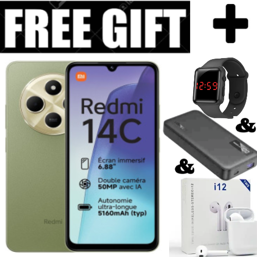 LIMITED TIME DEAL!!BRAND NEW Xiaomi Redmi 14C 8(4+4)GB RAM + 256GB/128GB Storage 6.88" 120Hz HD+ 4G Dual Sim 5160mAh Battery 50MP triple main camera Android 14 Smart Phones+FREEBIES