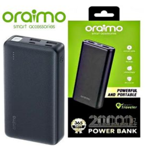 CLEARANCE SALE!! Oraimo Portable PowerBank 20000mAh For Smartphones With a Torch-Black
