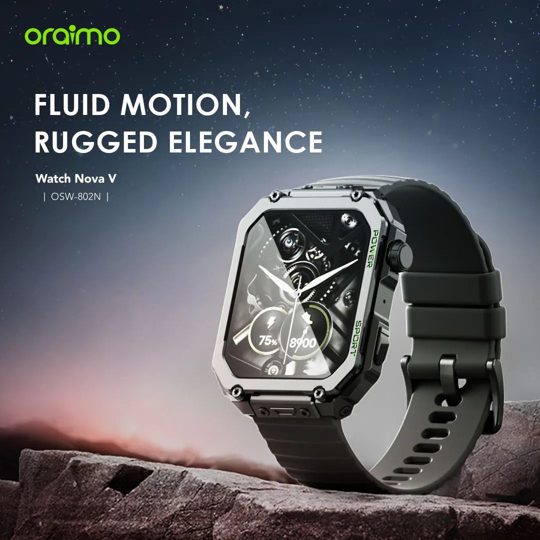 FLASH SALE DEALS!! oraimo Watch Nova V 2.01" HD Screen & Tempered Glass, Wireless HD Calling, Video Watch Faces, Camera Remote, 100+ Sport Modes, 1 ATM Waterproof, Anti-Scratch - SmartaWatches