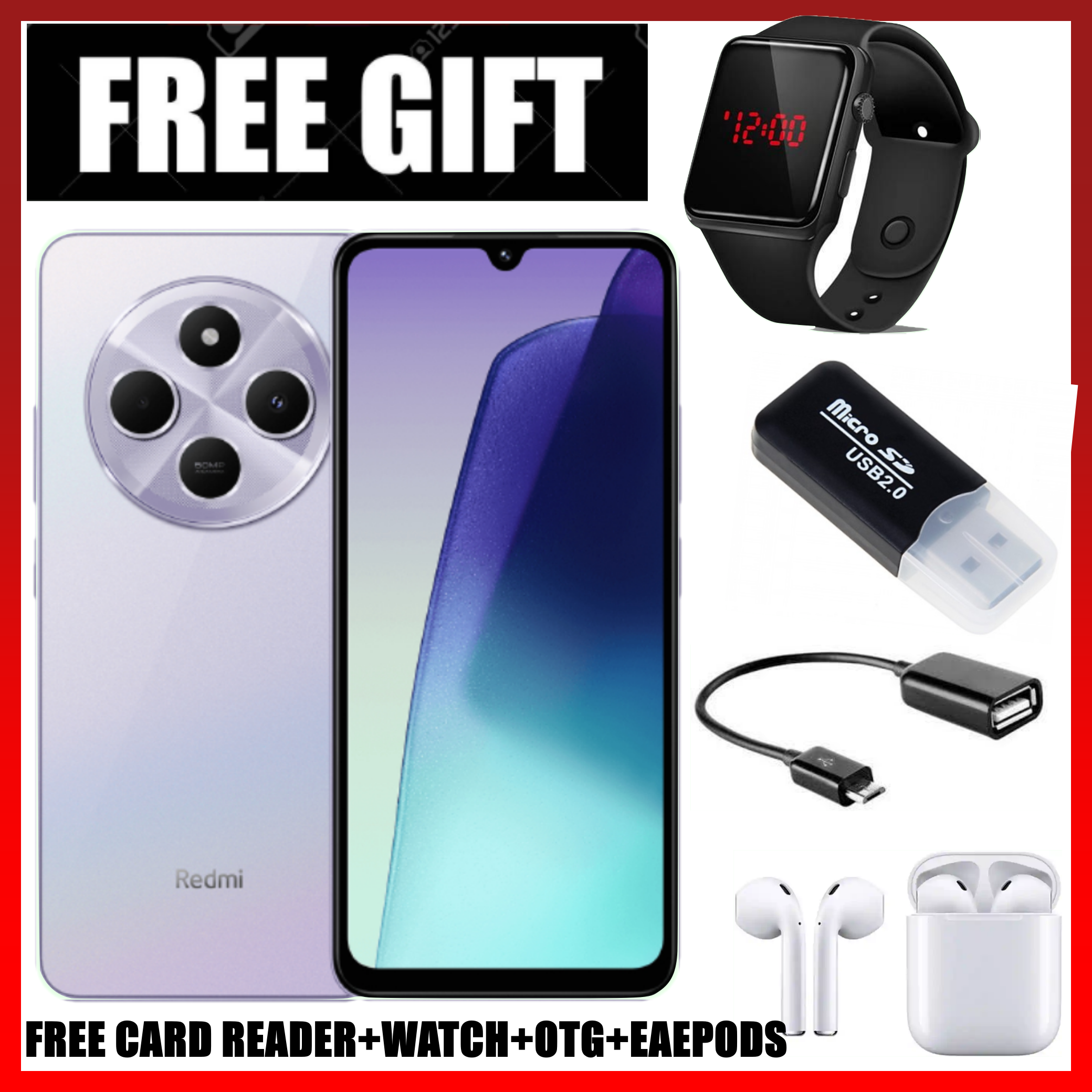 LIMITED TIME DEAL!! Xiaomi Redmi 14C 8(4+4)GB RAM + 128GB Storage 6.88" 120Hz HD+ IPS display 4G Dual Sim 5160mAh Battery 50MP triple main camera Android 14 Smart Phones Mobile Phone +FREE GIFTS
