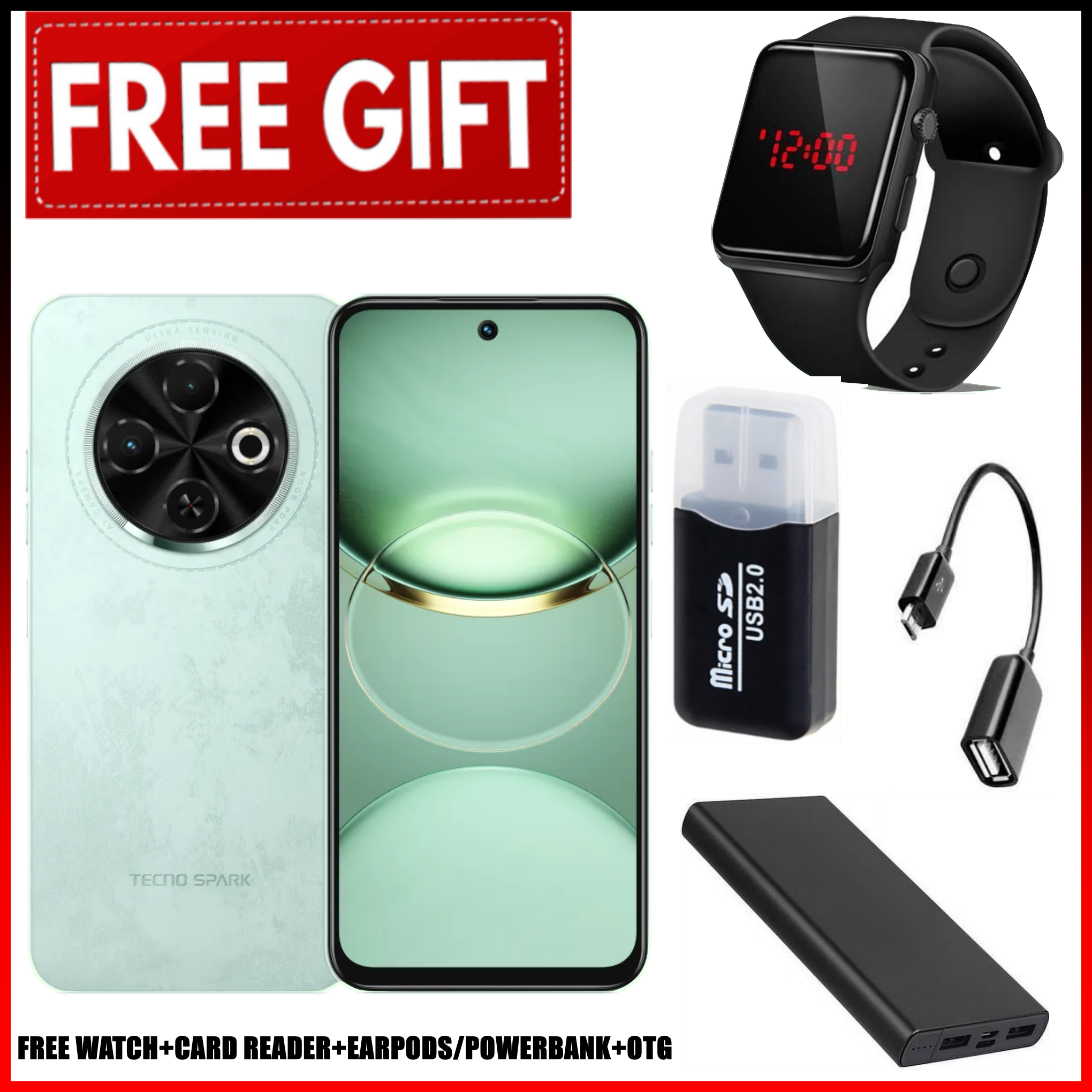 ANNIVERSARY DEALS!! TECNO SPARK 30C 128GB +8(4+4)GB 6.6" 120Hz Phone Dynamic Port 50MP Dual Speakers 7.8mm Ultra Slim 5000mAh 18W Type-C Dual SIM 4G Smart Phones Side Fingerprint Phones+FREEBIES
