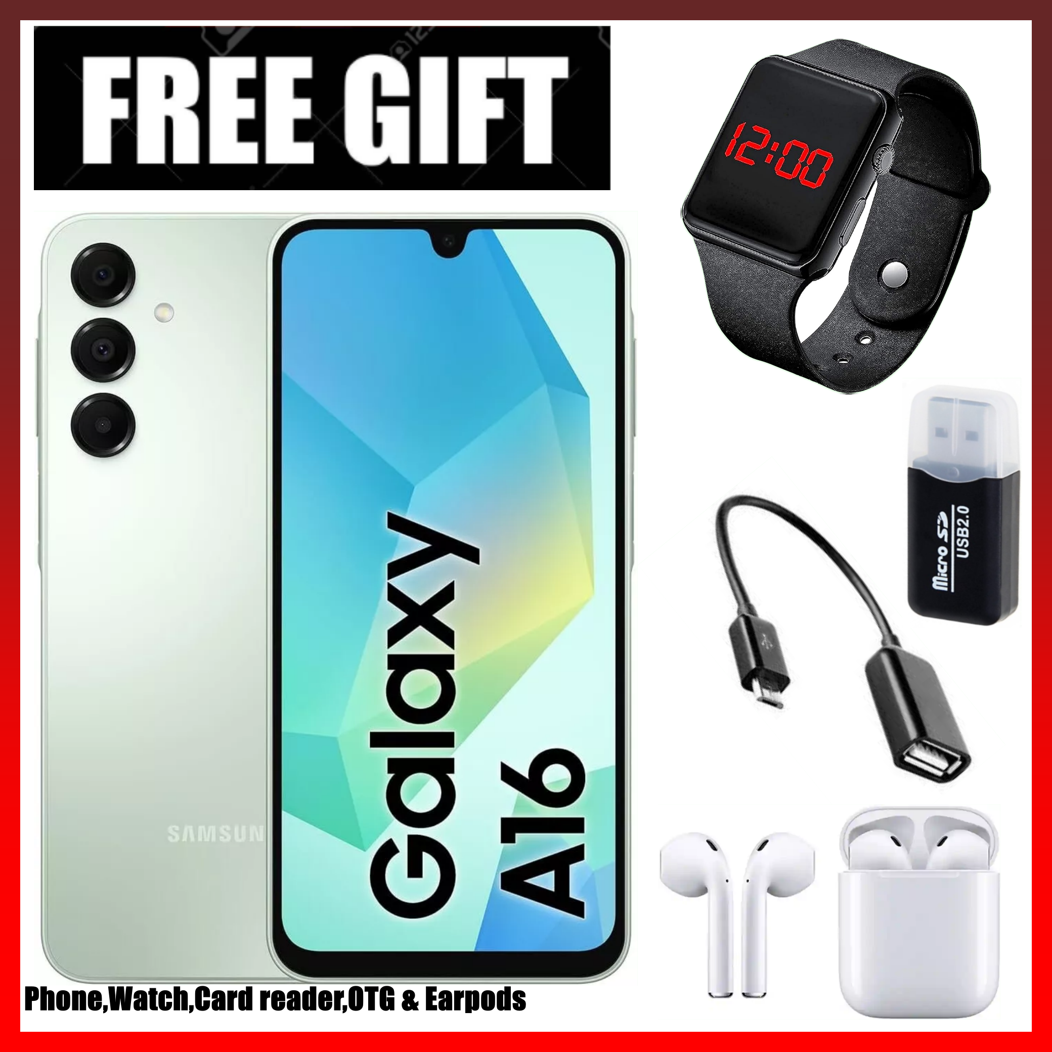 FLASH SALE DEALS!! BRAND NEW Samsung Galaxy A16, 6GB+128GB ROM 6.7" HD, Android 14, 4G, Bluetooth, 50MP-Camera, Battery-5000mah,(Dual Sim)-Smartphone+FREE GIFTS