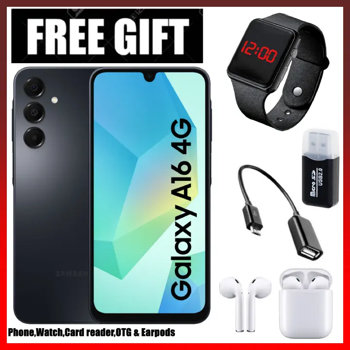 HOLIDAY OFFERS!! BRAND NEW Samsung Galaxy A16, 8GB+256GB ROM 6.7" HD, Android 14, 4G, Bluetooth, 50MP-Camera, Battery-5000mah,(Dual Sim)-Smartphone+FREE GIFTS