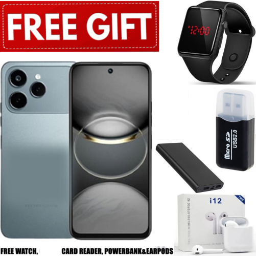 LIMITED TIME DEALS!! Tecno Spark 40 6.67" IPS LCD Screen, 128GB ROM, Upto 8GB(4+4)GB RAM, 5200mAh Battery, Android 14, 50MP Rear & 8MP Front Camera, Fingerprint (Side-Mounted) - Smartphones+FREE GIFTS