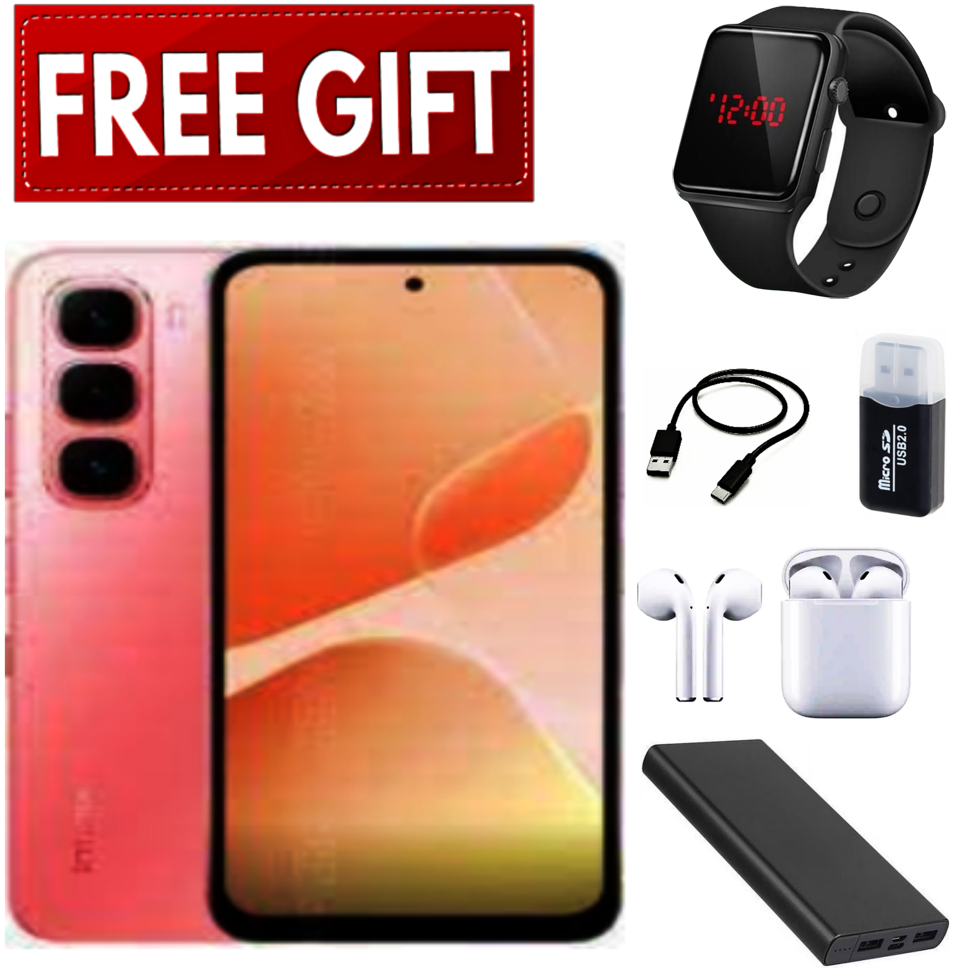 NEW ARRIVALS!! Brand New Infinix Hot 60i 6.7 Inches, 8GB RAM+256GB ROM, 5000 MAh Battery, 50MP Rear & 8MP Selfie Camera, Dual SIM, Fingerprint Sensor (Side-Mounted), IPS LCD Screen + FREE GIFTS