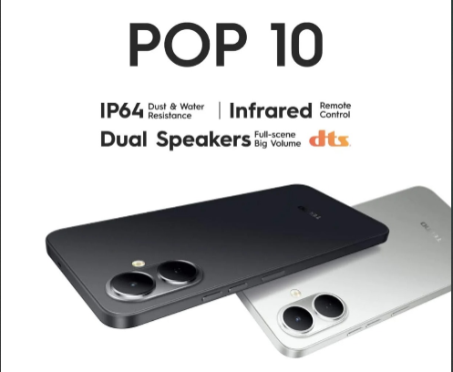 NEW ARRIVALS!! Tecno Pop 10 6.67" IPS LCD Screen, 3GB RAM+64GB ROM, 5000mAh Battery, 13MP Rear & 8MP Front Camera, Android 14, Dual SIM, Type-C 10W Fast Charging -Smartphones Phones