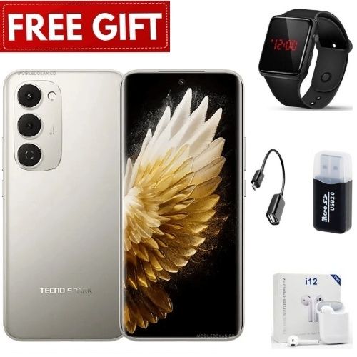 [BRAND NEW] Tecno Spark 40 Pro Plus 6.78" Curved AMOLED Screen, Upto 16GB RAM+128GB/256GB ROM, 5200mAh Battery, Android 15, 50MP+13MP Camera,45W Fast Charging,Side Fingerprint - Smartphones+Free Gifts