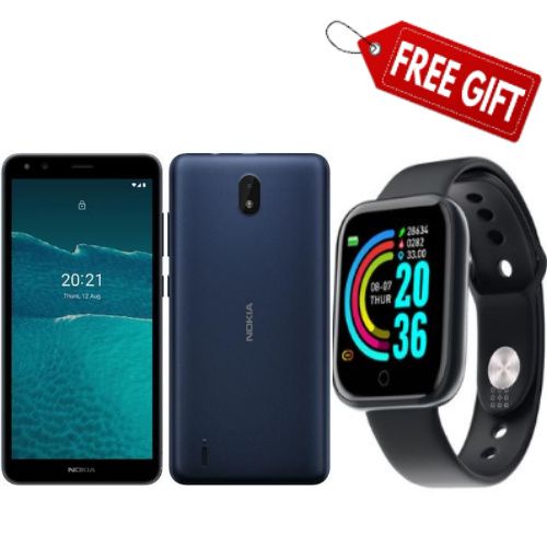C1 2nd Edition ,5.45" - 16GB + 1GB (Dual Sim) 2500 MAh, 5MP, Blue Plus Smart Watch