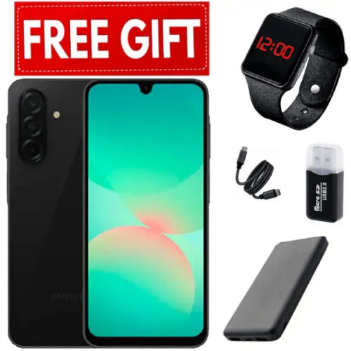 [NEW ARRIVALS] Samsung Galaxy A26 5G 6.7" AMOLED Display, 6GB RAM+128GB ROM, 5000mAh Battery, 50MP Rear & 13MP Front Cameras, Android 15, Dual SIM, Side Fingerprint, 25W Charger - Smartphones+FREEBIES