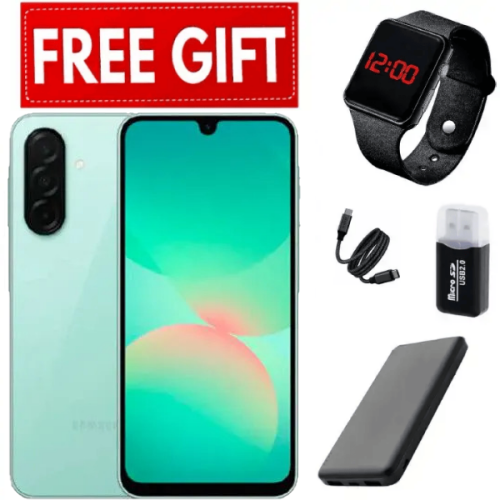 [NEW ARRIVALS] Samsung Galaxy A26 5G 6.7" AMOLED Display, 6GB RAM+128GB ROM, 5000mAh Battery, 50MP Rear & 13MP Front Cameras, Android 15, Dual SIM, Side Fingerprint, 25W Charger - Smartphones+FREEBIES