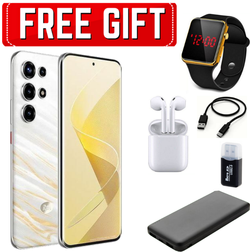 DISCOUNT DEALS!!  Itel S26 Ultra 6.78" Curved Gorilla Glass - upto 16(8+8)GB RAM+256GB ROM, 6000mAh Battery, 50MP Rear & 32MP Selfie, Android 15, Dual SIM, Side Fingerprint - Smartphones+FREE GIFTS