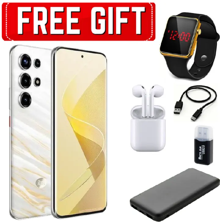 DISCOUNT DEALS!! ITEL S26 ULTRA: 6.78" Curved Gorilla Glass | Upto 16(8+8)GB RAM+256GB ROM | 6000mAh Battery | 50MP Rear & 32MP Selfie Camera | Android 15 | Dual SIM | Side-Fingerprint | FREE GIFTS