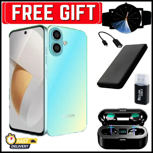 NEW ARRIVAL DEALS!!! CORN C17 MAX 6.67" Screen 64GB ROM+5GB (2+3 expanded)GB RAM, 5000mAh Battery, 13MP main & 8MP selfie camera, Finegrprint+Face Unlock, Android 12, Type C - Smartphones+FREE GIFTS