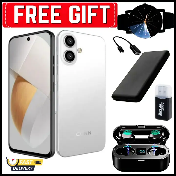 NEW ARRIVAL DEALS!!! CORN C17 MAX 6.67" Screen 64GB ROM+5GB (2+3 expanded)GB RAM, 5000mAh Battery, 13MP main & 8MP selfie camera, Finegrprint+Face Unlock, Android 12, Type C - Smartphones+FREE GIFTS