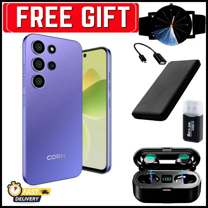 DISCOUNT DEALS!!! CORN LUMIA S26 MAX 6.67" Screen 64GB ROM+5GB (2+3 expanded)GB RAM, 5000mAh Battery, 13MP main & 8MP selfie camera, Finegrprint+Face Unlock, Android 12,Type C - Smartphones+FREE GIFTS