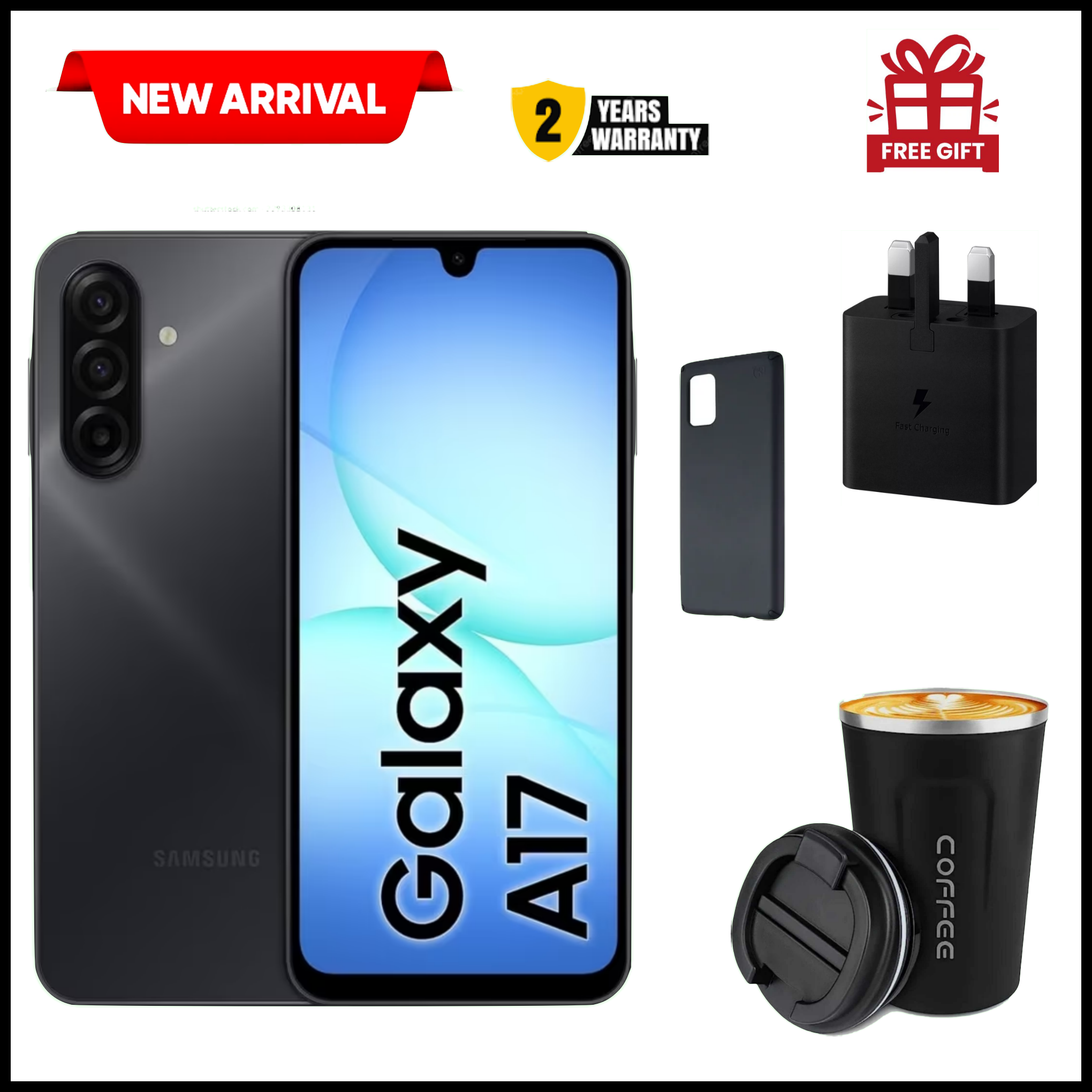 LIMITED TIME OFFERS!! SAMSUNG GALAXY A17 128GB/256GB ROM Storage + 4/6/8GB RAM 6.7" Super AMOLED Display 50MP Triple Camera Android 15Samsung A17, A17 samsung  Smart Phones+ FREEBIES