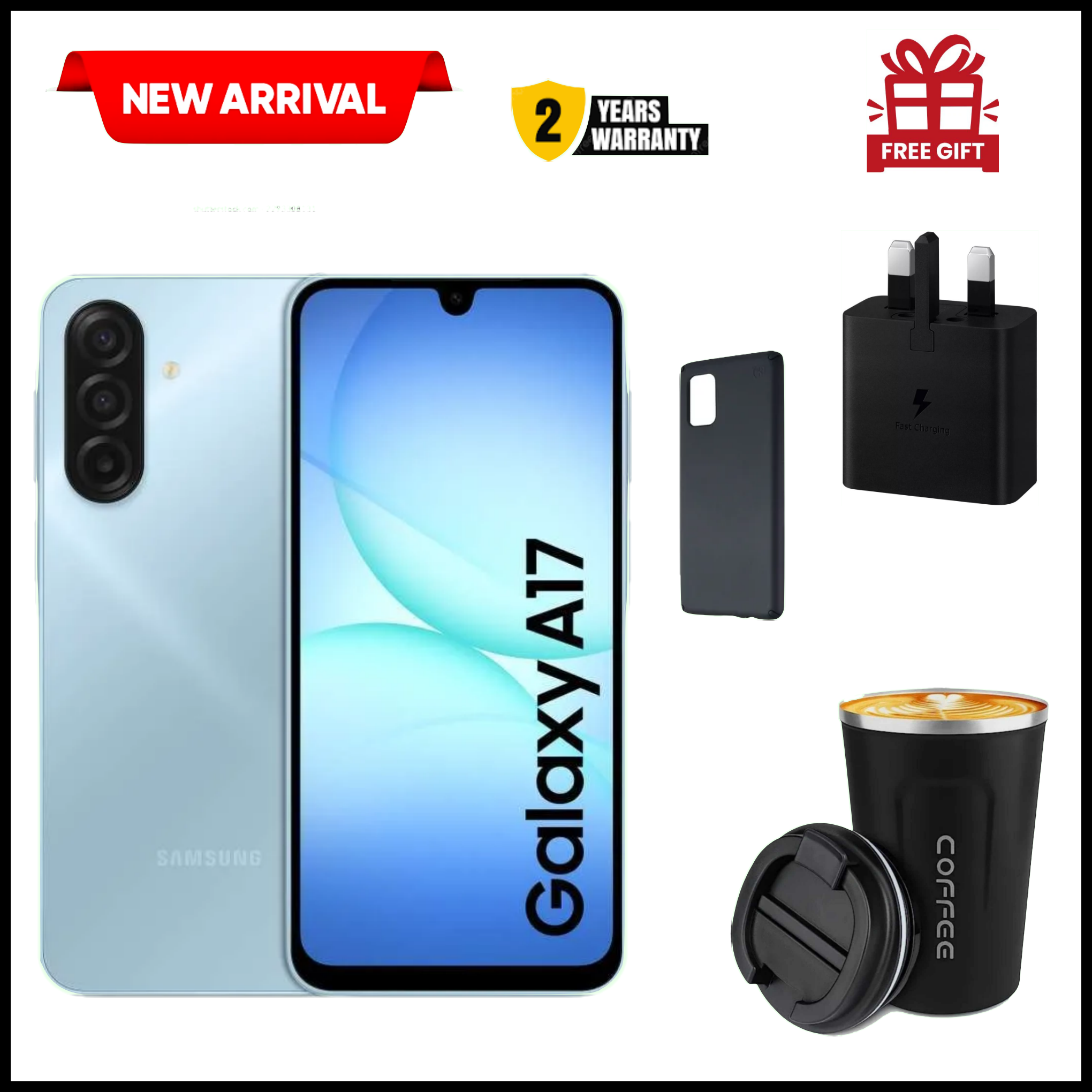 LIMITED TIME OFFERS!! SAMSUNG GALAXY A17 128GB/256GB ROM Storage + 4/6/8GB RAM 6.7" Super AMOLED Display 50MP Triple Camera Android 15Samsung A17, A17 samsung  Smart Phones+ FREEBIES