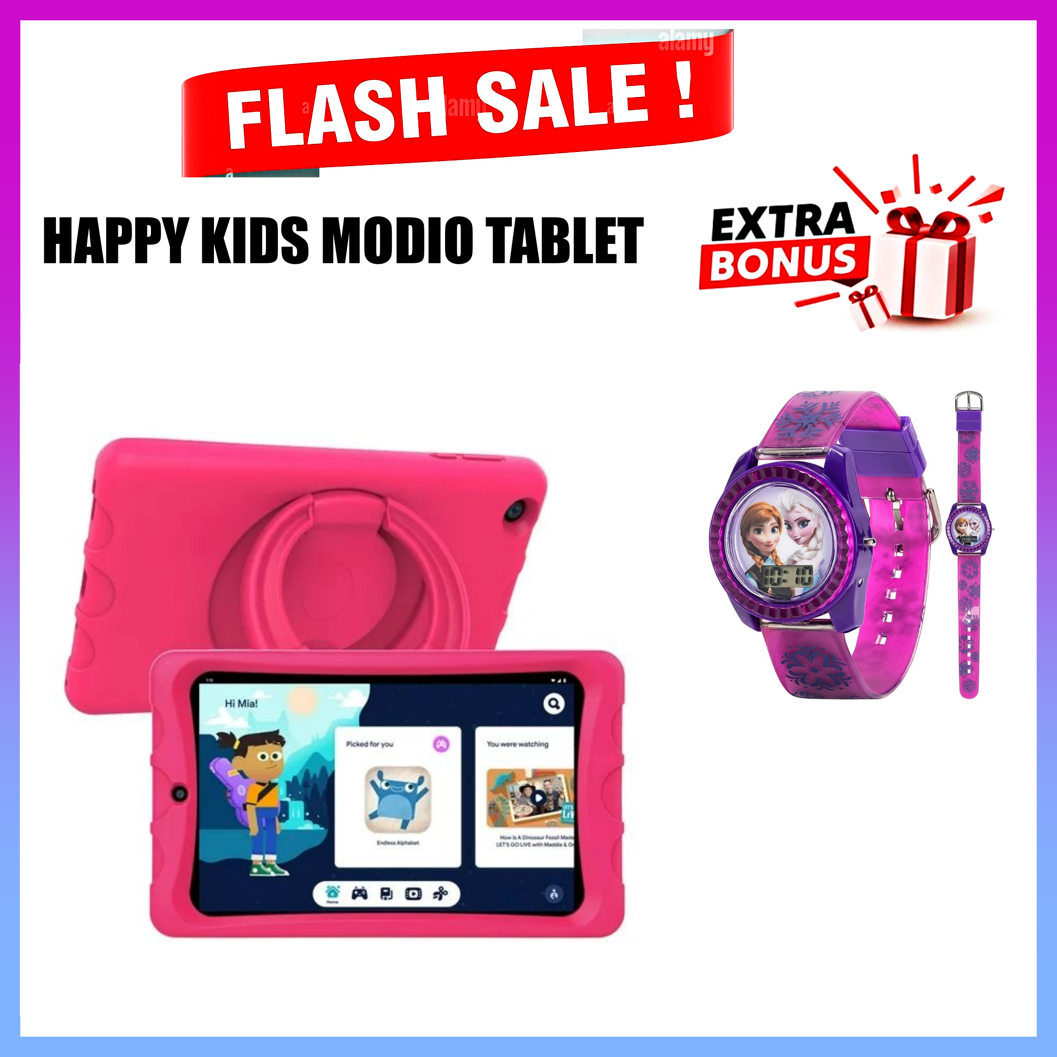 FLASHSALE DEALS!!Modio M730 , 5G Tablet, Rubber lining, Kids Android Tablets PC M730Screen: 7 inches TFT –4000mAh-5G-SINGLE SIMCARD SLOT Android 10-RAM / ROM: 6GB / 256 GB-Camera: 0.5MP + 2.0 MP