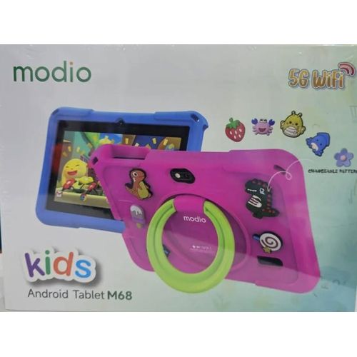 FLASH SALE DEALS!!Modio M68 Kid's Tablet - 7" IPS LCD Screen, 6GB RAM+128GB ROM, 3000mAh Battery, 8MP Main & 5MP Selfie Cameras, WiFi, Parental Control, Preloaded Learning Apps, Proof Case - Tablets
