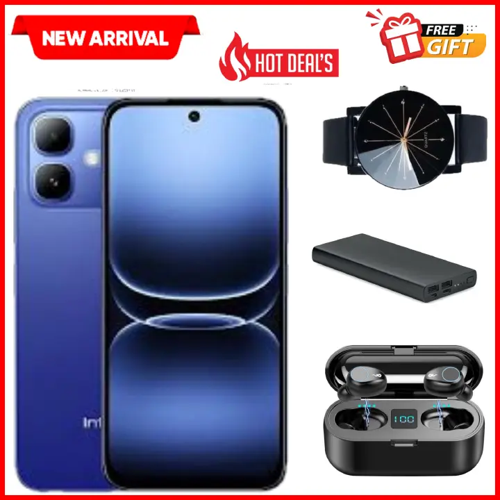 NEW ARRIVAL DEALS!! Infinix Smart 20 128GB+4GB 6.67" 120Hz Display Dual Speakers Dual SIM 4.5G Slim Phone 5200mAh Battery 15W Charging IP64 Fingerprint Lock Android 16 NFC One-Tap AI Smart Phones