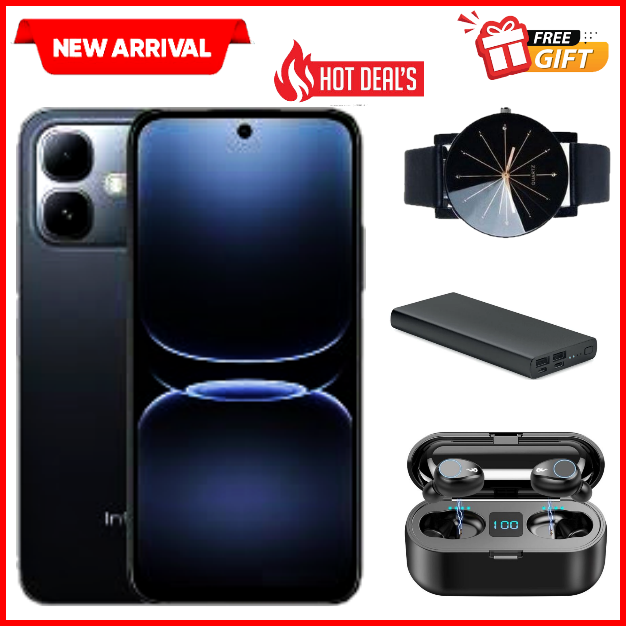 NEW ARRIVAL DEALS!! Infinix Smart 20 128GB+4GB 6.67" 120Hz Display Dual Speakers Dual SIM 4.5G Slim Phone 5200mAh Battery 15W Charging IP64 Fingerprint Lock Android 16 NFC One-Tap AI Smart Phones