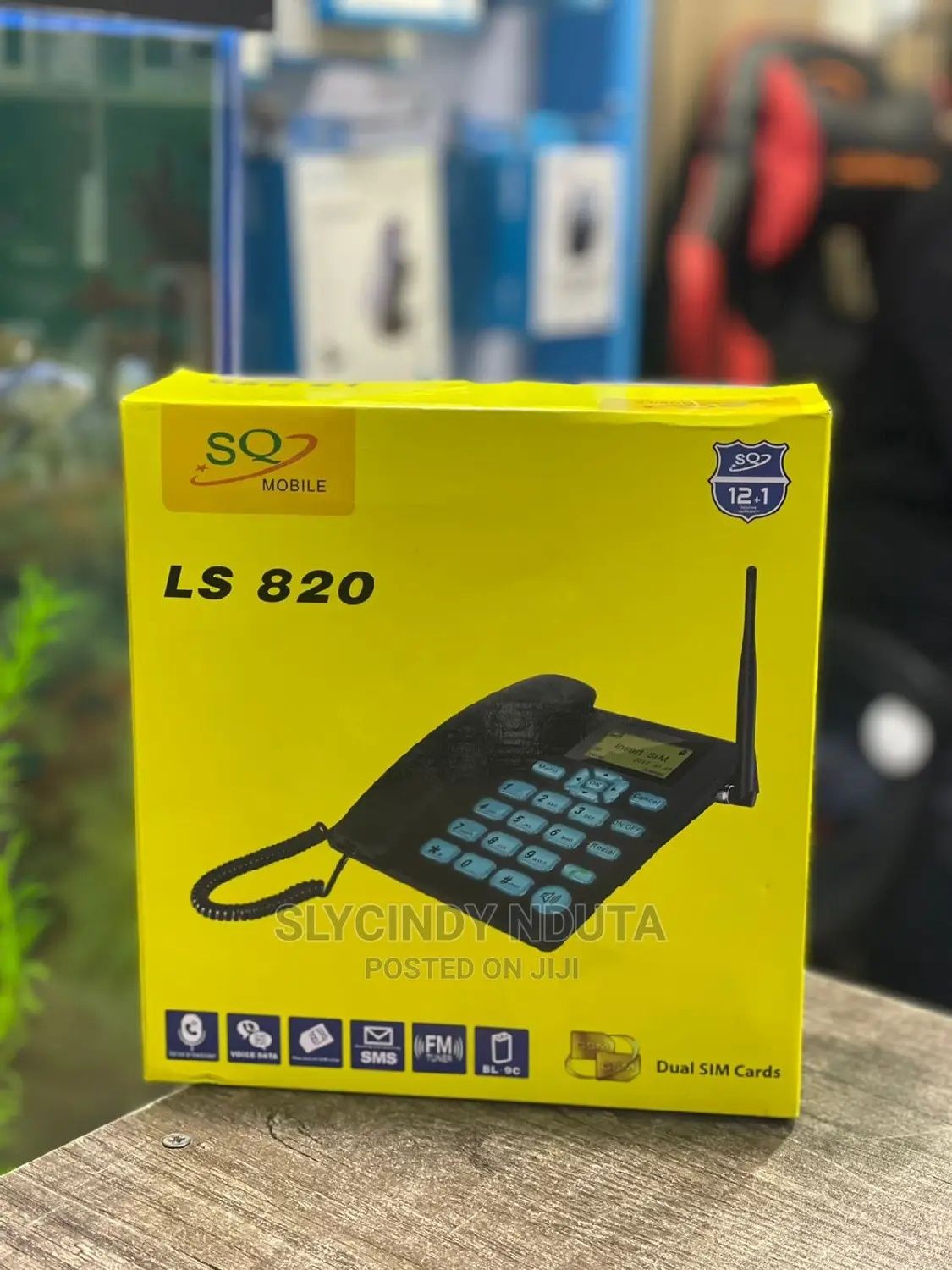 SPECIAL OFFER!! SQ LS820 Desktop Wireless Phone: GSM Voice Call Function | Dual SIM | 6-Speed Dial Keys | SMS Support | FM Radio | MP3/MP4 Support | 200 Phone Entries | 3-Way Calling | Landline Phones