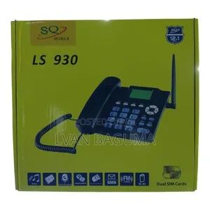 HOT DEALS!! SQ LS930 Desktop Wireless Phone:GSM Voice Call Function | Dual SIM | 2000mAh Battery | 6-Speed Dial Keys | SMS Support | FM Radio | MP3/MP4 Support | 200 Phone Entries | Landline Phone