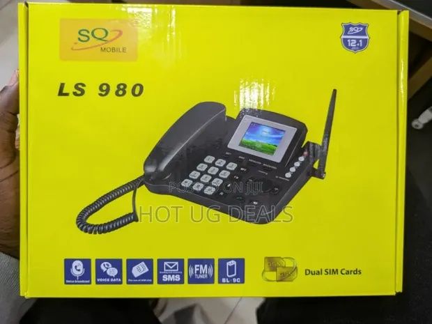 LIMITED OFFER!! SQ LS980 Desktop Wireless Phone: | GSM Voice Call Function | Dual SIM | Backlight LCD Display | SMS Support | FM Radio | MP3/MP4 Support | 200 Phonebook Entries | Landline Phones
