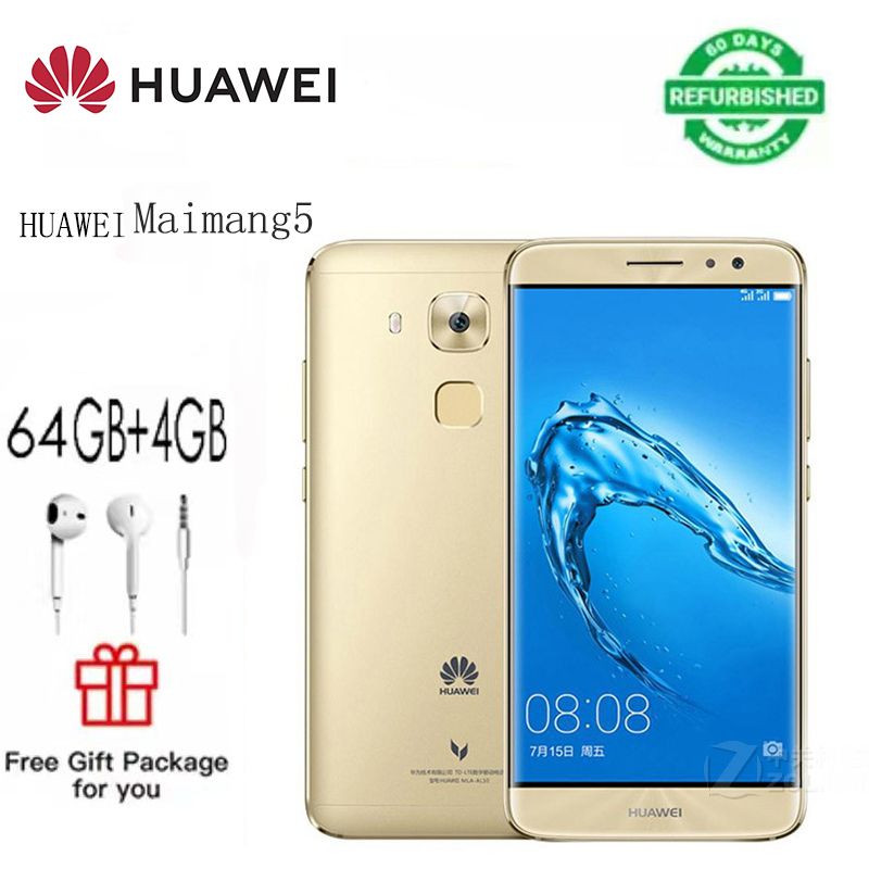 Refurbished  phones   Huawei maimang5  mobile phone 5.5-inch 64GB + 4gb5mp + 12mp2g / 3G / 4glte33400mah lockless dual card dual standby mobile phone